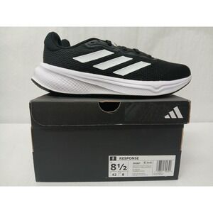 Adidas Response Running Shoes Mens Size 8.5 IH6007 Black White Athletic Sneakers